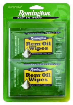 Picture of Remington Accessories 18411 Rem Oil Cleans/Lubricates/Protects Single Pack Wipes 12 Per Pack 