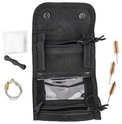 Picture of Remington Accessories 17459 Field Cable Cleaning Kit Multi-Caliber Pistol/Black Water Resistant Tri-Fold Nylon Case 
