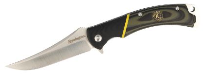 Picture of Remington Accessories 15632 Hunter D2 Trailing Point Folding Plain Stainless Steel Blade Multi-Color G10 Handle Includes Sheath 