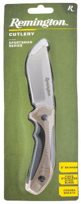 Picture of Remington Accessories 15675 Sportsman Fixed Skinner 8Cr13mov Ss Blade Black/Tan Grn Handle Includes Sheath 