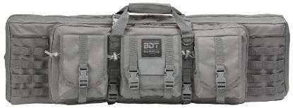 Picture of Bulldog Bdt6037sg Bdt Tactical Double 37" Seal Gray Nylon, 3 Accessory Pockets, Deluxe Padded Backstraps Lockable Zippers, Padded Internal Divider 