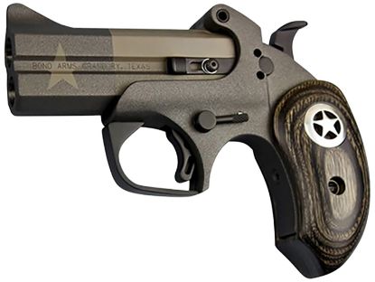 Picture of Bond Arms Batp 1836 Texas Independence 45 Colt (Lc) 410 Gauge 2Rd Shot 3.50" Gray/Olive Cerakote W/Star Double Barrel Steel Frame Black Ash W/Integrated Star Grips 