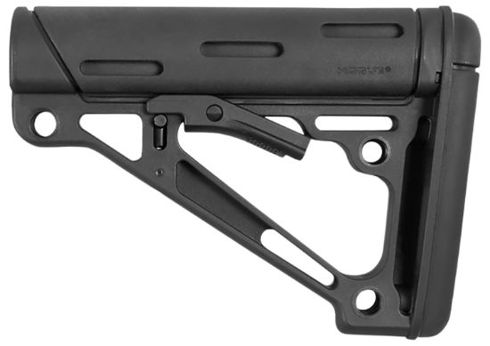 Picture of Hogue 15040 Overmolded Collapsible Buttstock Made Of Synthetic Material With Black Finish & Overmolded Rubber For Mil-Spec Ar-15, M16 