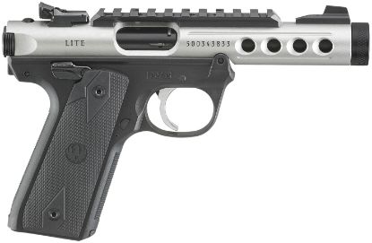 Picture of Ruger 43945 Mark Iv 22/45 Lite 22 Lr 4.40" Threaded Barrel 10+1, Ventilated Aluminum Receiver, Clear Anodized Aluminum Slide, Ambidextrous Manual Safety, Optics Ready 