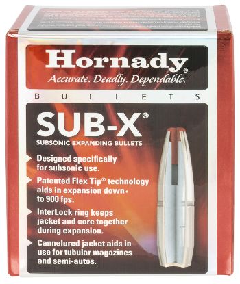 Picture of Hornady 30718 Sub-X 30 Cal 308 Cal 175 Gr Subsonic Expanding 100 Per Box/ 15 Case 