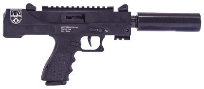 Picture of Masterpiece Arms 30Dmgblk Defender Top Cocking Tb 9Mm Luger Caliber With 4.50" Barrel, 17+1 Capacity, Overall Black Cerakote Finish, Black Aluminum Grip Right Hand Includes Polymer Case 