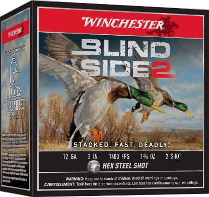 Picture of Winchester Ammo Xbs1232 Blind Side 2 12 Gauge 3" 1 3/8 Oz 2 Shot 25 Per Box/ 10 Case 