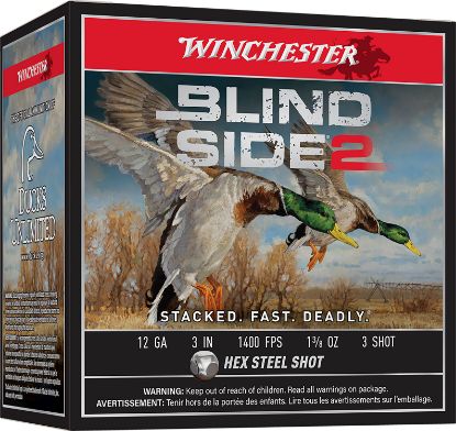 Picture of Winchester Ammo Xbs1233 Blind Side 2 12 Gauge 3" 1 3/8 Oz 3 Shot 25 Per Box/ 10 Case 