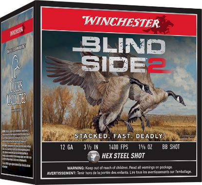 Picture of Winchester Ammo Xbs12lbb Blind Side 2 12 Gauge 3.50" 1 5/8 Oz Bb Shot 25 Per Box/ 10 Case 