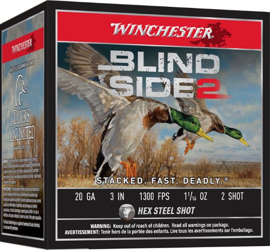 Picture of Winchester Ammo Xbs2032 Blind Side 2 20 Gauge 3" 1 1/16 Oz 2 Shot 25 Per Box/ 10 Case 