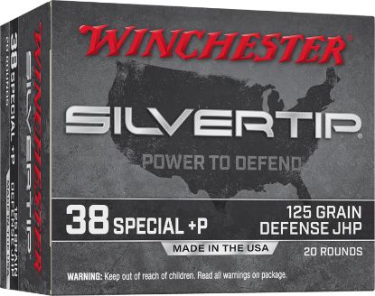 Picture of Winchester Ammo W38pst Silvertip 38 Special +P 125 Gr Silvertip Jacket Hollow Point 20 Per Box/ 10 Case 