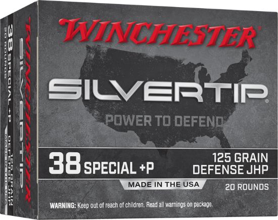 Picture of Winchester Ammo W38pst Silvertip 38 Special +P 125 Gr Silvertip Jacket Hollow Point 20 Per Box/ 10 Case 