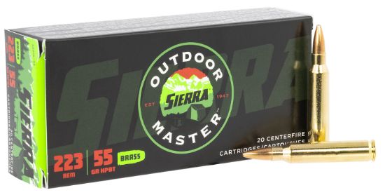 Picture of Sierra A937532 Outdoor Master 223 Rem 55 Gr Hollow Point Boat Tail 20 Per Box/ 10 Case 