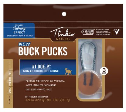 Picture of Tinks W6341 #1 Doe-P Buck Pucks Deer Attractant Doe Urine Scent Hang 3 Pack 
