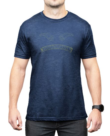 Picture of Magpul Mag1268411m Magmouth Navy Heather Cotton/Polyester Short Sleeve Medium 