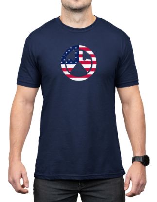 Picture of Magpul Mag12814103x Independence Icon Navy Cotton/Polyester Short Sleeve 3Xl 