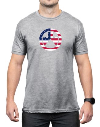 Picture of Magpul Mag1281030s Independence Icon Athletic Gray Heather Cotton/Polyester Short Sleeve Small 