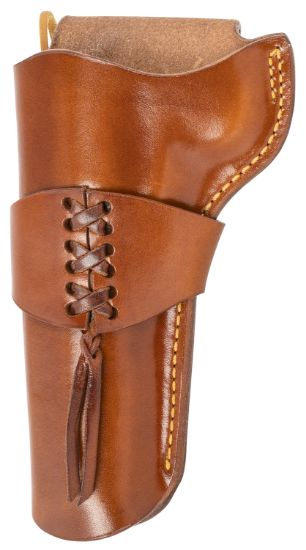 Picture of Galco Wwr321 Wrangler Owb Tan Leather Belt Loop Fits Ruger Wrangler Left Hand Compatible W/ Wrangler Cartridge Belt 