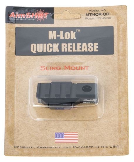 Picture of Aimshot Mtmqrqd Quick Release M-Lok Adapter Quick Detach Sling Mount Black Anodized 