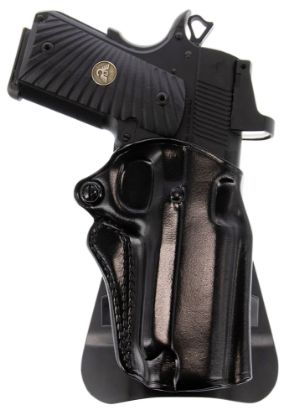 Picture of Galco Sm2212rb Speed Master 2.0 Owb Black Leather Paddle Fits 1911 Fits 5" Barrel Right Hand 