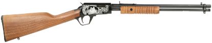 Picture of Rossi Rp22181wden16 Gallery Full Size 22 Lr 15+1, 18" Polished Black Steel Barrel Polished Black W/Father And Son Hunting Scene Engraving Steel Receiver, Hardwood Fixed Stock, Right Hand 