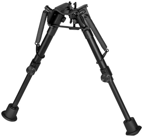 Picture of Harris Bipods 1A2-Br2 Non-Swivel Br Swivel Stud, 6-9", Black Steel/Aluminum, Self Leveling Legs, Rubber Feet (No Sling Stud Provision) 