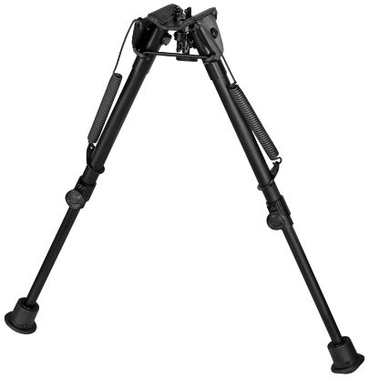 Picture of Harris Bipods 1A2-L2 Non-Swivel L Swivel Stud, 9-13", Black Steel/Aluminum, Self Leveling Legs, Rubber Feet (No Sling Stud Provision) 