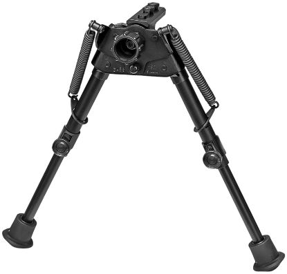 Picture of Harris Bipods S-Br2m-Lok Swivel Br M-Lok, 6-9", Black Steel/Aluminum, Self-Leveling Legs, Rubber Feet 