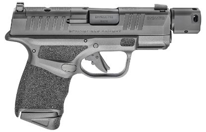 Picture of Springfield Armory Hc9389btosp Hellcat Micro-Compact Rdp 9Mm Luger 13+1/11+1 3.80" Threaded/Compensated Barrel, Black Polymer Frame W/Picatinny Acc. Rail & Adaptive Grip Texture, Optic Ready Slide 