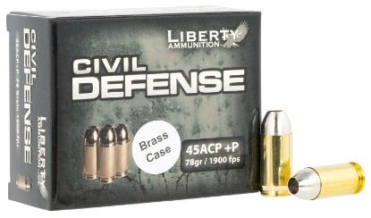 Picture of Liberty Ammunition Lacd45013bc Civil Defense 45 Acp +P 78 Gr Lead Free Fragmenting Hollow Point 20 Per Box/ 50 Case 