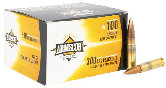 Picture of Armscor 50446 Precision Value Pack 300 Blackout 147 Gr Full Metal Jacket 100 Per Box/ 12 Case 