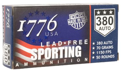 Picture of 1776 Usa 1776380070 Lead Free Sporting 380Acp 70Gr Lead Free Ball 50 Per Box/20 Case 