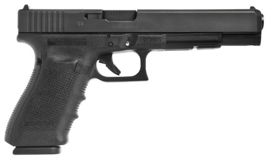 Picture of Glock Ug4030103mos G40 Gen4 Competition Mos 10Mm Auto 15+1 6.02" Steel Barrel, Matte Black Mos Cut/Serrated Steel Slide, Black Polymer Frame W/Picatinny Rail, Black Interchangeable Backstrap Grip 