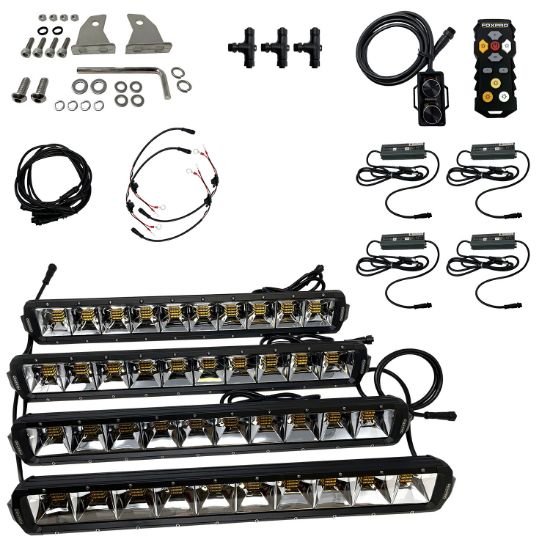 Picture of Foxpro Mudct4kit Mud Cutter Light Kit Black 2810/3380/4408 Lumens White/Amber/Mixed Led 