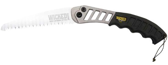 Picture of Wicked Tree Gear Wtg001 Hand Saw Folding Saw 7" High Carbon Steel Blade Black Overmolded Aluminum Handle 