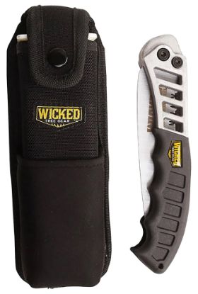 Picture of Wicked Tree Gear Wtg003 Combo Pack Folding Saw 7" High Carbon Steel Blade/Black Overmolded Aluminum Handle Includes Scabbard 