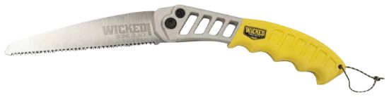 Picture of Wicked Tree Gear Wtg007 Tough Utility Folding Saw 7" High Carbon Steel Blade/Yellow Overmold Aluminum Handle 