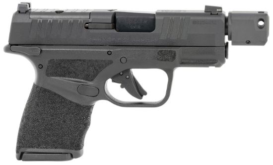 Picture of Springfield Armory Hc9389btospmslc Hellcat Micro-Compact Osp 9Mm Luger 3.80" Threaded/Compensated 10+1, Black, Polymer Frame, Serrated/Optic Cut Slide, Manual Safety 