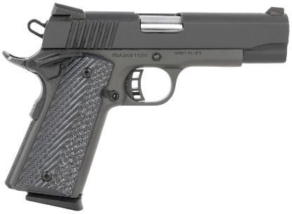 Picture of Rock Island 51531 M1911-A1 Standard Ms 45 Acp 8+1 4.30" Button-Rifled Barrel, Black Parkerized Steel Frame W/Beavertail, Parkerized Serrated Slide, Black/Gray G10 Grip, Grip Safety 