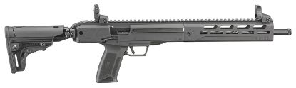 Picture of Ruger 19300 Lc Carbine 5.7X28mm 16.25" Threaded Barrel 20+1, Black, Folding Stock, Oem Flip-Up Sights 