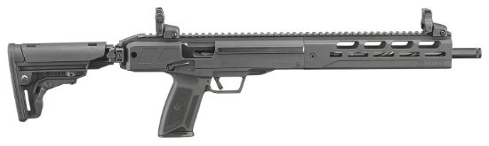 Picture of Ruger 19300 Lc Carbine 5.7X28mm 16.25" Threaded Barrel 20+1, Black, Folding Stock, Oem Flip-Up Sights 