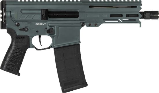 Picture of Cmmg 55A938f-Cg Dissent 5.56X45mm Nato 30+1 6.50", Charcoal Green Cerakote Rec, Oem Grip, Picatinny Buffer Adapter, Zeroed Drop-In Single Stage Trigger 