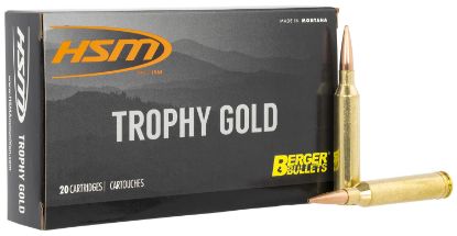 Picture of Hsm 264Wm130vld Trophy Gold Extended Range 264 Win Mag 130 Gr Berger Hunting Vld Match 20 Per Box/ 20 Case 