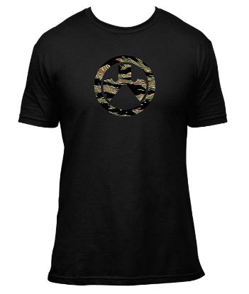 Picture of Magpul Mag1292-001-S Tiger Stripe Icon Black Cotton/Polyester Short Sleeve Small 