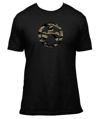 Picture of Magpul Mag1292-001-2X Tiger Stripe Icon Black Cotton/Polyester Short Sleeve 2Xl 