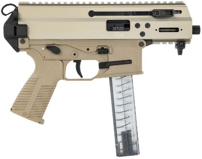 Picture of B&T Firearms 36176502Ct Apc9k 9Mm Luger 30+1 4.30" Black Steel Barrel, Coyote Tan Picatinny Rail Receiver, Brace Adapter, Coyote Polymer Grips, Ambidextrous 
