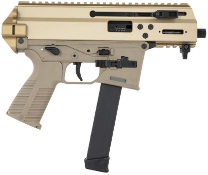 Picture of B&T Firearms 36176502Gct Apc9k 9Mm Luger 33+1 4.30" Black Steel Barrel, Coyote Tan Picatinny Rail Receiver, Brace Adapter, Coyote Polymer Grips, Ambidextrous 