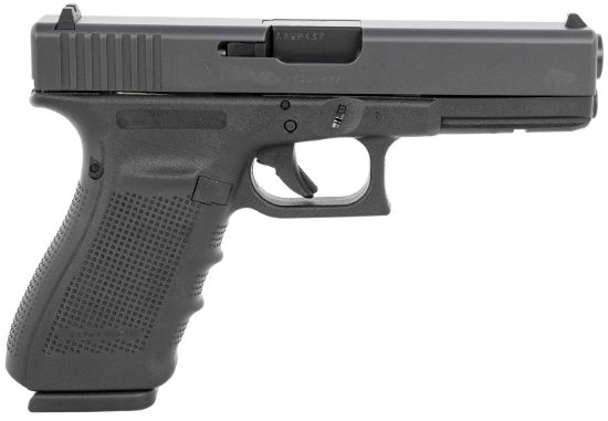 Picture of Glock Ug2050203 G20 Gen4 Full Size 10Mm Auto 15+1, 4.61" Black Steel Barrel, Matte Black Serrated Steel Slide, Black Polymer Frame W/Picatinny Rail, Black Finger Grooved Grip, Ambidextrous, Usa Made 