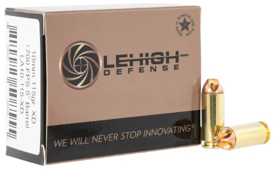 Picture of Lehigh Defense La10115xd Xtreme Defense 10Mm Auto 115 Gr Lehigh Defense Xd Fmt 20 Per Box/ 10 Case 