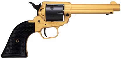 Picture of Heritage Mfg Rr22s4 Rough Rider 22 Lr 6 Shot 4.75" Gold Cerakote Steel Barrel & Frame, Black Satin Cylinder, Black Polymer Grips Features Black Accents 